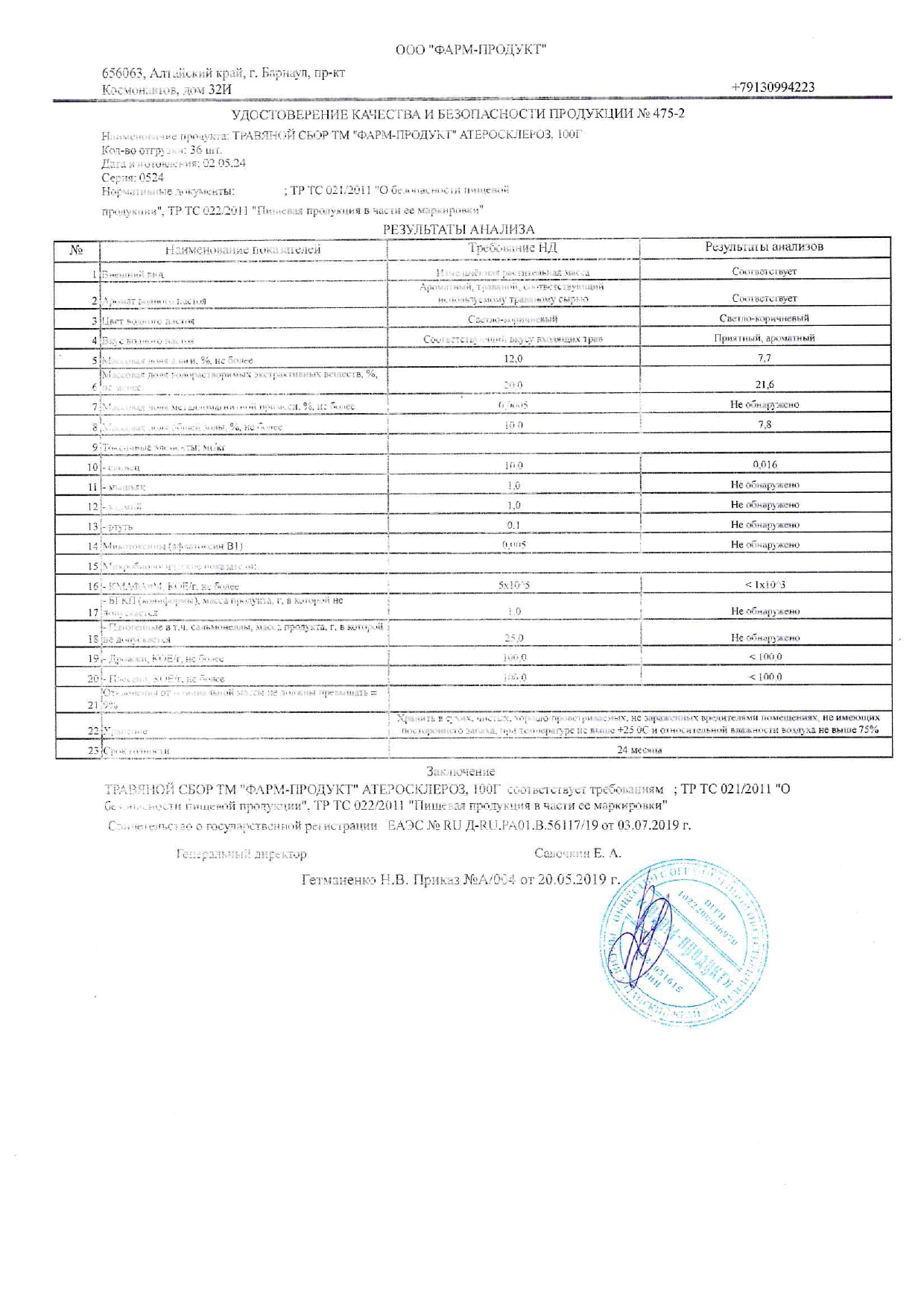 Паспорт №052024